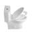 1.1/1.6 GPF Tornado Flush One-Piece Toilet with Comfort Chair Seat ADA Height 17",Powerful & Quiet Dual Flush Modern Toilet,Siphonic S-trap 12",Rimless Bowl with Soft Closing Seat,Gloss White-121541402
