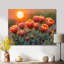 Blooming Cacti At Sunset I - Cactus, impression murale en métal-200006797