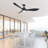 Modern 66" Propeller Ceiling Fan With LED Light And Remote Control-1612408492