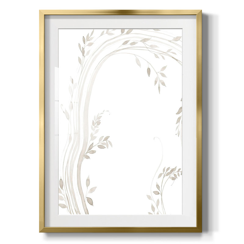 Light Vines I -Framed Print, 28.5" H x 20.5" W, Gold
