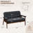 50” W Faux Leather Upholstered Loveseat