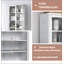 Armoire de cuisine en métal - 72 po de hauteur avec 5 tablettes réglables, armoire autoportante pour cuisine / garde-manger / salle de bain