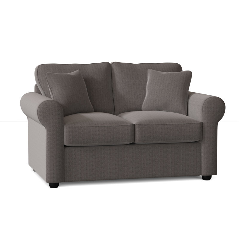 Causeuse rembourrée 60 po Warrington, Lin texturé gris anthracite Zuma