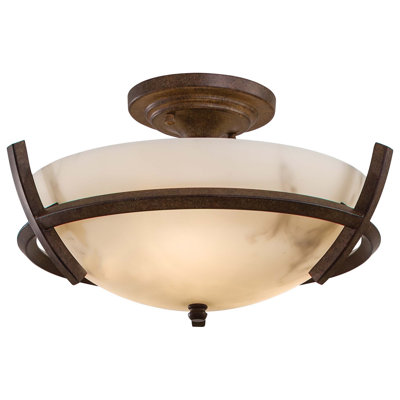 Puente Glass Semi Flush Mount