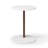 C-Shaped End Table, Small Side Table For Couch, Sofa Table With Wood Frame