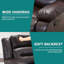 Fauteuil inclinable manuel standard en similicuir de 58 po de largeur-868576672