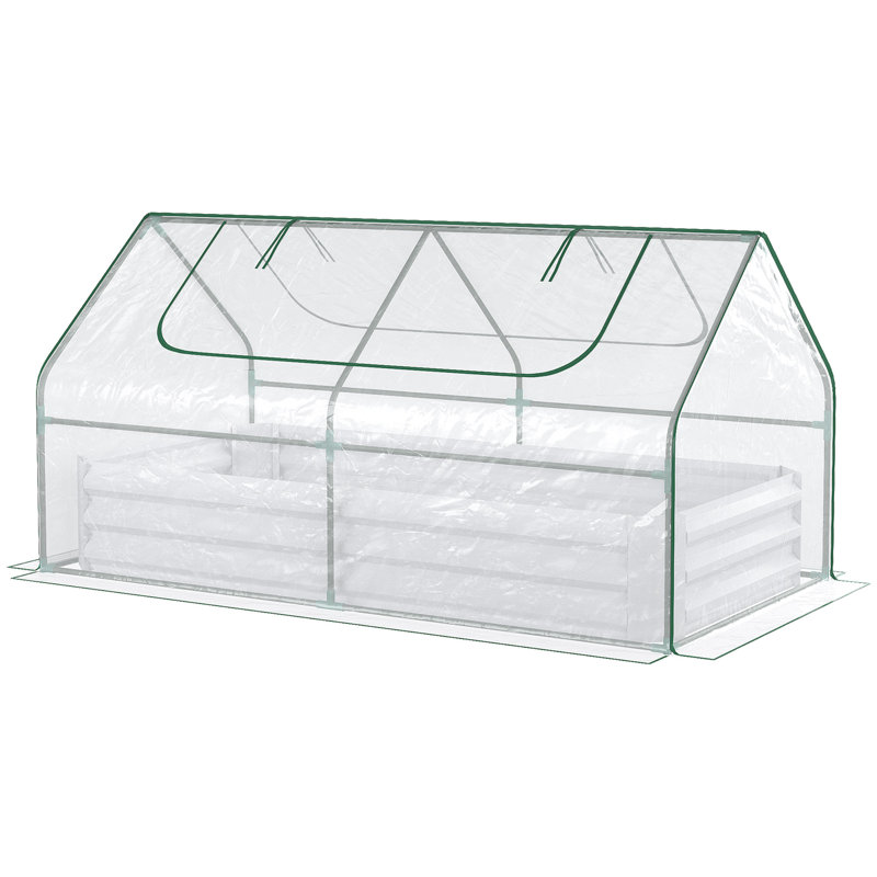 Lit de jardin surélevé galvanisé 6 pi x 3 pi Outsunny