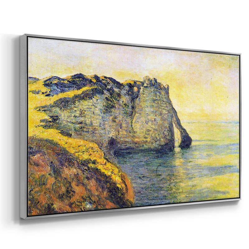 Falaises de la porte d'Aval, 1885, reproduction d'art sur toile, Argent, H 17 po x l 25 po x P 2 po