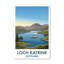 Loch Katrine, Scotland - Romantic Highlands Travel Poster with Steamship. Giclee Print on Wrapped Canvas. Wall Art, Home Decor - Natural Landmarks, Scotland 1 Piece Wrapped Canvas Wall Art-636671834