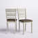 Luz Linen Slat Back Side Chair in White