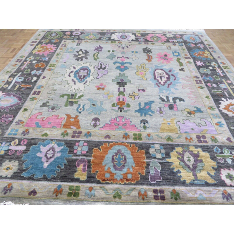 Tapis unique gris de 9 pi 10 po x 10 pi One-of-a-Kind