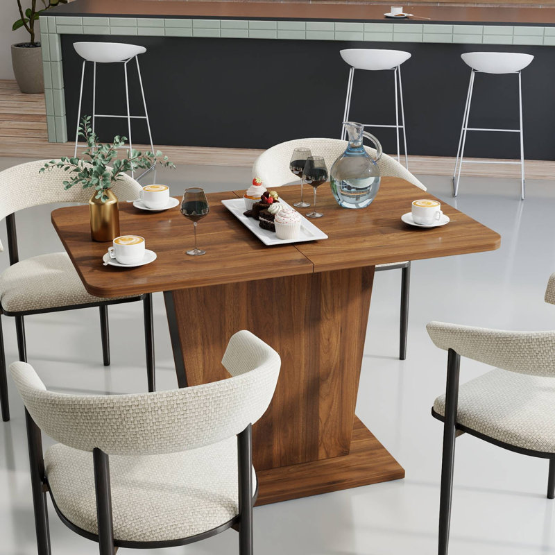Table de salle à manger rectangulaire extensible de 43" à 57" pour cuisine et salon