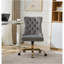 Fauteuil de bureau à siège large W26,4 pouces, fauteuil de bureau à lapin artificiel avec base en métal, fauteuil de bureau pivotant réglable, fauteuil de coiffeuse (violet)