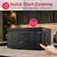 Frigidaire Pi. Four à micro-ondes de comptoir, 900 watts avec 10 niveaux de puissance, noir