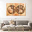 «Rustic Hemispheres Map» sur toile-617475179