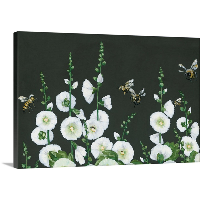" Bees " Painting Print, Wrapped Canvas, 12" H x 18" W x 1.25" D