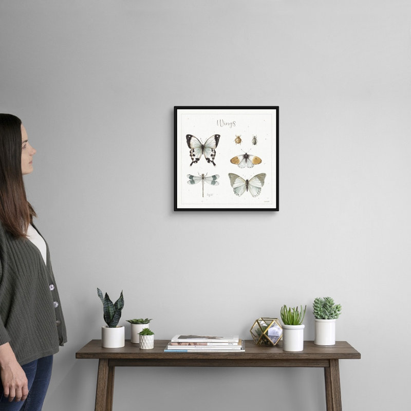 Reproduction d'art sur toile, Toile avec cadre noir, H 18 po x l 18 po x p 2 po