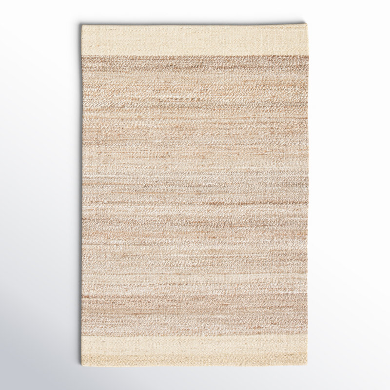Naturals Tobago Jute / Sisal Striped Area Rug in Ivory/Natural, Rectangle 10' x 14'