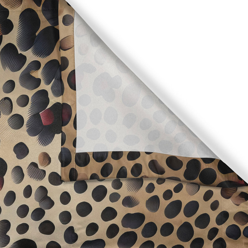 Animal Print Kitchen Curtain, 55" W x 39" L