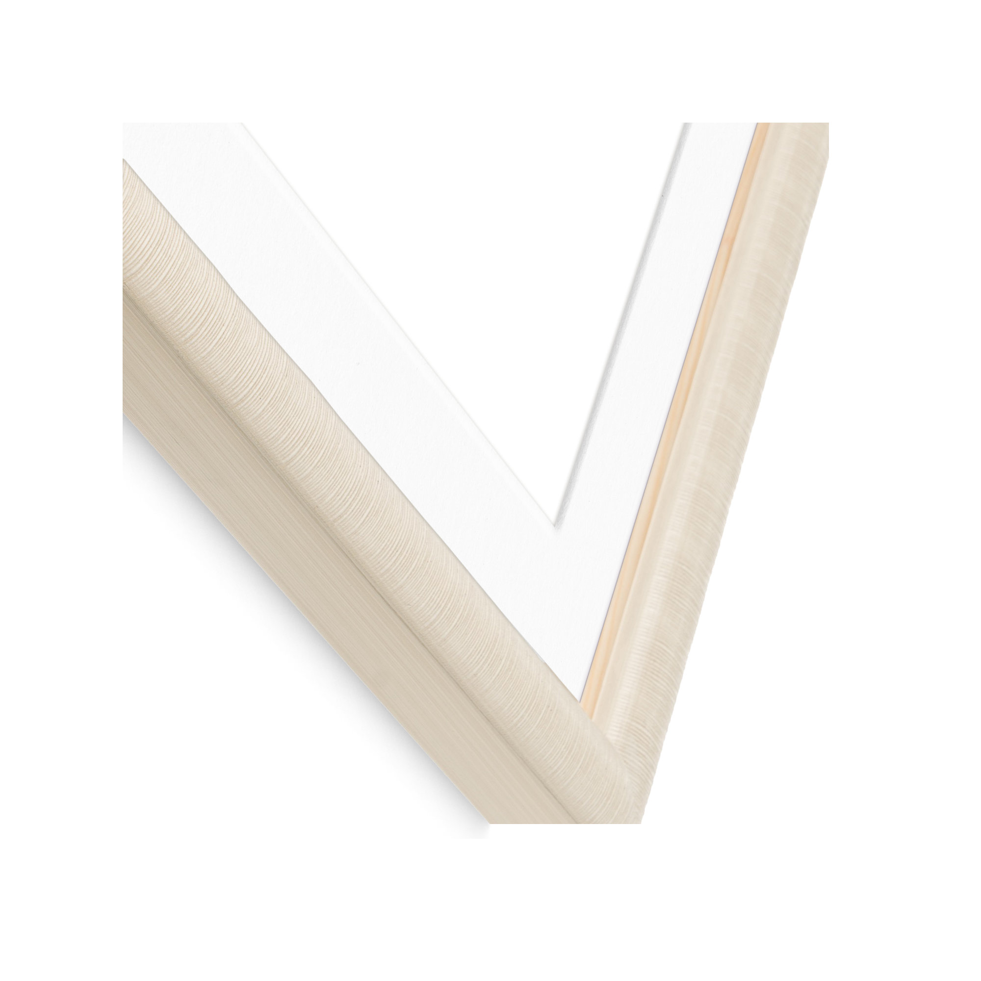 Chopra Wood Picture Frame with Mat, 4" x 6", Bone