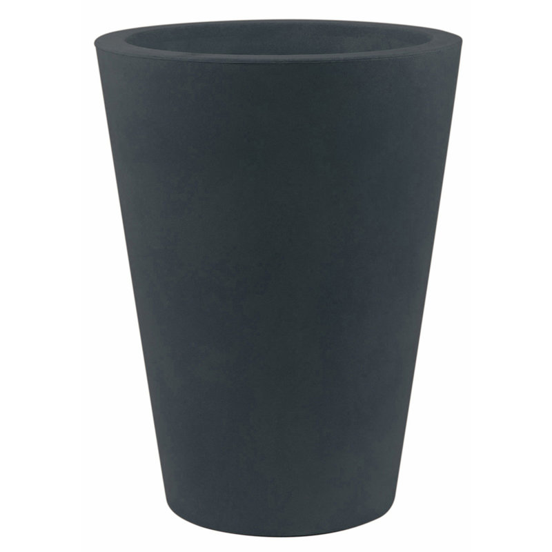 Nano Resin Pot Planter, 11" H x 5.5" W x 5.5" D, Anthracite