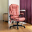 Fauteuil de bureau de massage Executive - Vibration 6 points et chaleur lombaire - Inclinaison 125 ° - Hauteur réglable - Revêtement en microfibre-115753334