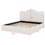 Structure de lit plateforme tapissier avec tête de lit confortable