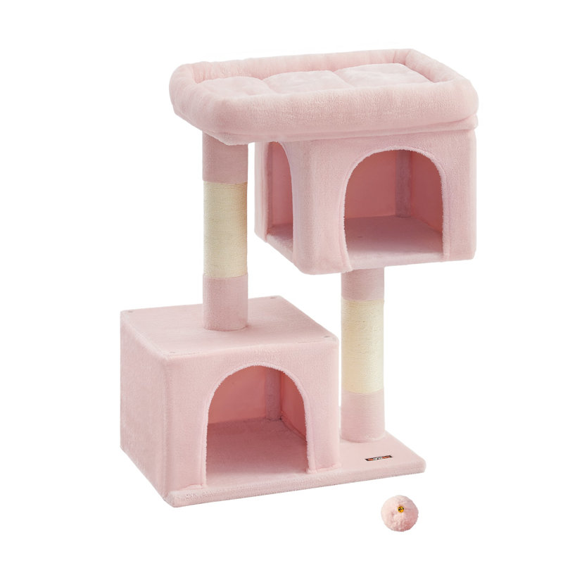 Arbre à chat Franjo, Rose gelée, H 39,8 po x l 34,6 po x P 22,4 po