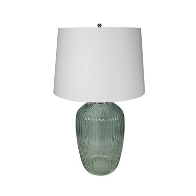 Lampe de table en verre D16x27 "