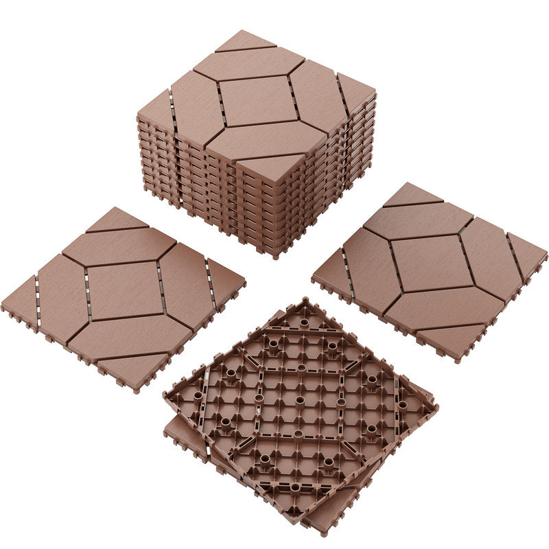 30.5 L x 30.5 W Interlocking Deck, Brown