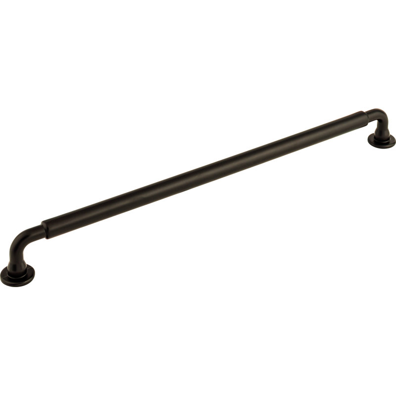 Lily 12" Center to Center Bar Pull, Flat Black, 12" Center to Center