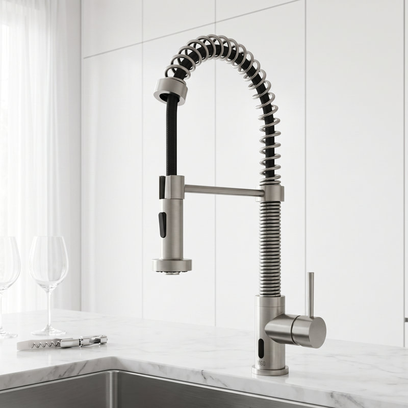 Robinet de cuisine Edison, Acier inoxydable