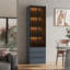 Vaisselier gris H 81,1 po avec étagère de salle à manger à 4 niveaux Crafton-1845032260-1845470480