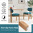 47 Inch Retro Round Dining Table Set For 4-6, MDF Top Kitchen Table With Solid Wood Chenille Fabric Chairs, Vintage Dining Set For Dining Room, Kitchen, Small Space, Apartment-551302040-551302044-551302033