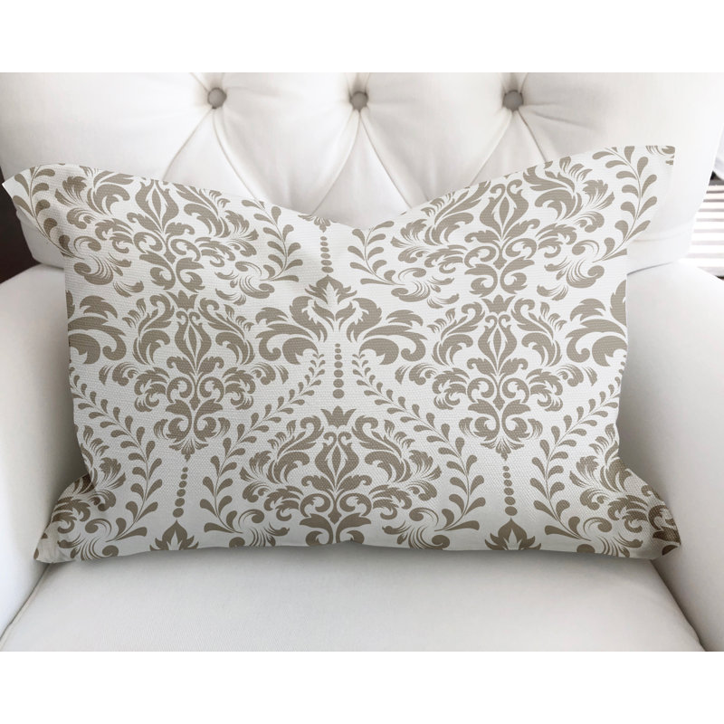  Adeline Rectangular Cotton Pillow Cover & Insert, Beige