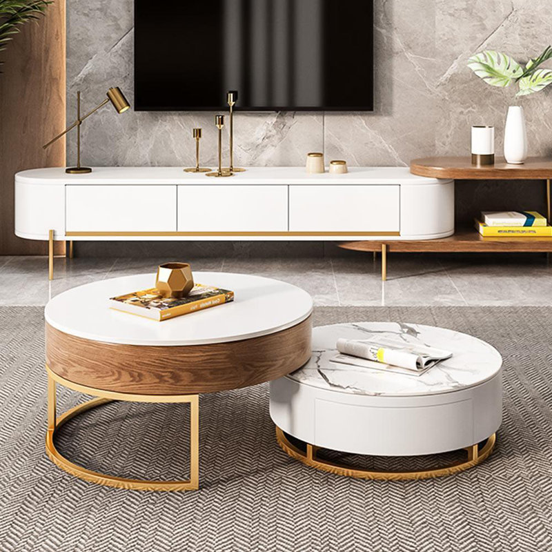 Table basse gigogne Darcey, Brun clair