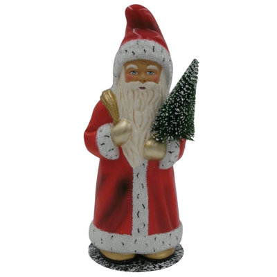 Schaller Paper Mache Candy Container - Santa