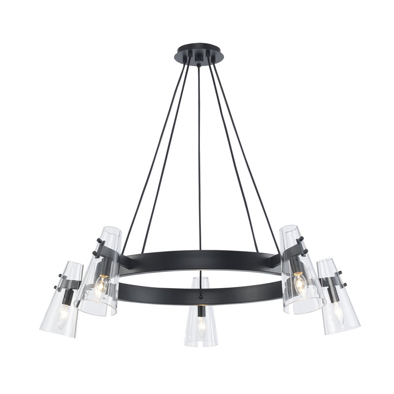 Lustre de salle à manger à roulettes à 5 lumières à intensité variable Souderton