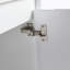 Meuble-lavabo autoportant de 48 po avec lavabo en résine, 2 armoires de rangement, 2 armoires murales, portes et tiroir à fermeture douce, blanc brillant, contreplaqué (KD-Packing)
