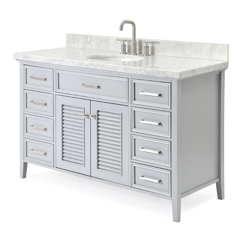 Ensemble de meuble-lavabo simple 55 po Blazier, gris