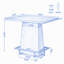 Table de bar de 119 cm (47 po), style industriel rustique