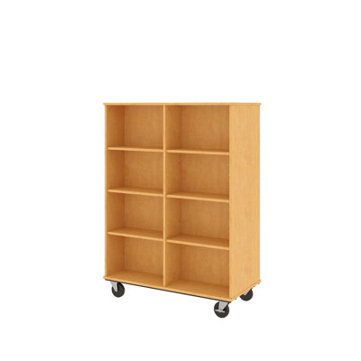 Mobile Double-Sided Bookshelf - 48"W Book Cart