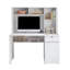Bureau d'ordinateur avec huche et prise de courant