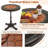 32" Patio Dining Table W/ 1.6" Umbrella Hole & Lid Dpc Tabletop For Backyard