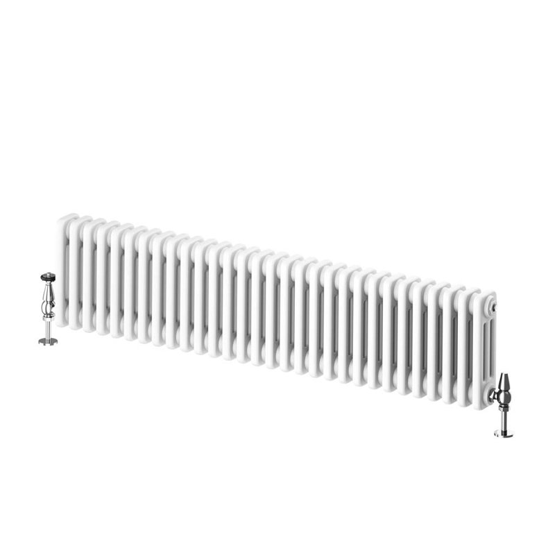 Horizontal Traditional Colosseum Radiator, Grey, 300cm H x 1370cm W x 70cm D