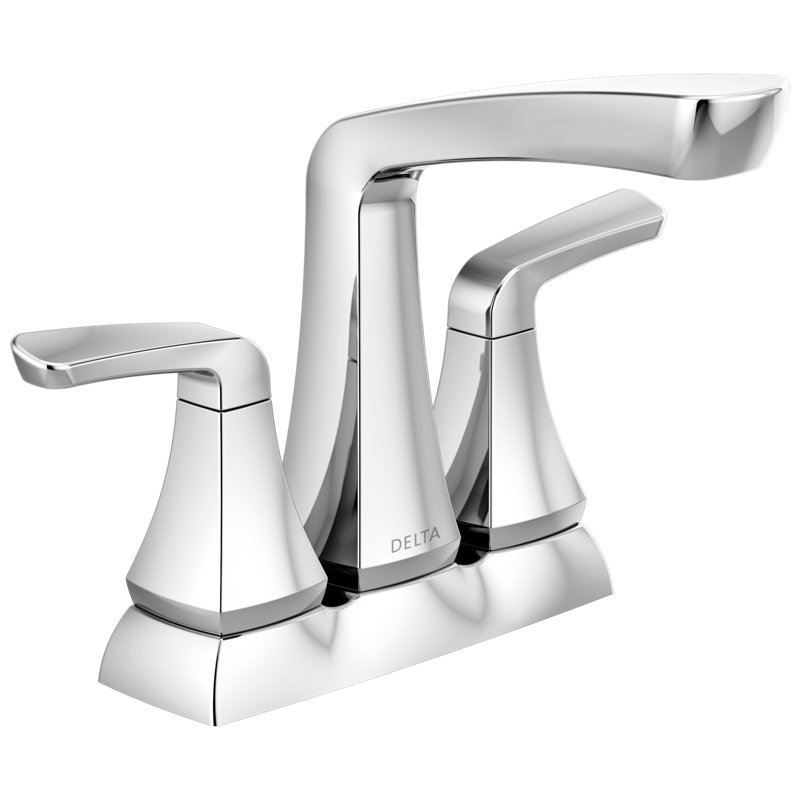 Vesna Centerset Bathroom Faucet with Drain Assembly, Chrome
