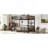 Full Over Full Metal Bunk Bed/Metal Loft Bed And Metal Platform Beds,With Raised Security Fence,Vintage Wood-Colored-1665113705-1665113702