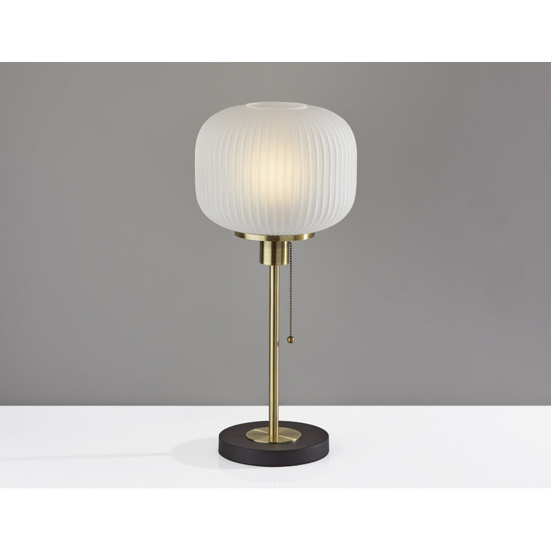 Lampe de table en verre antique