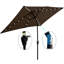 Parasol rectangulaire 10 pi x 6,5 pi - À énergie solaire, couleur stable jusqu'au niveau 4, pour terrasse, cour, abri de piscine 10 pi x 6,5 pi avec lumières, manivelle et inclinaison faciles, cour arrière-1514422090