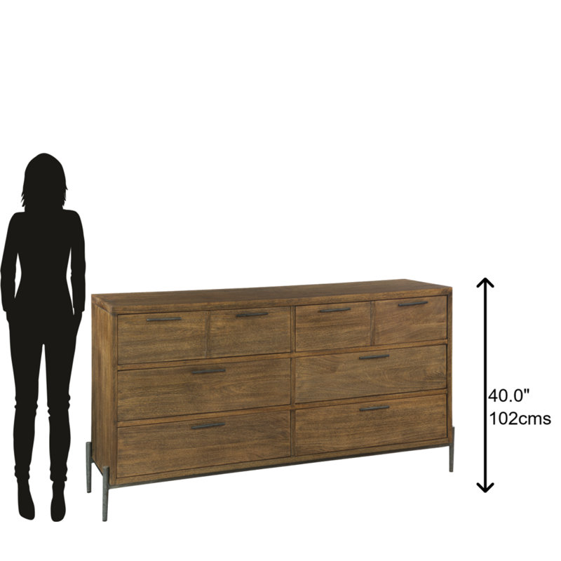 Aliceville 6 - Drawer Solid Wood Dresser, Brown